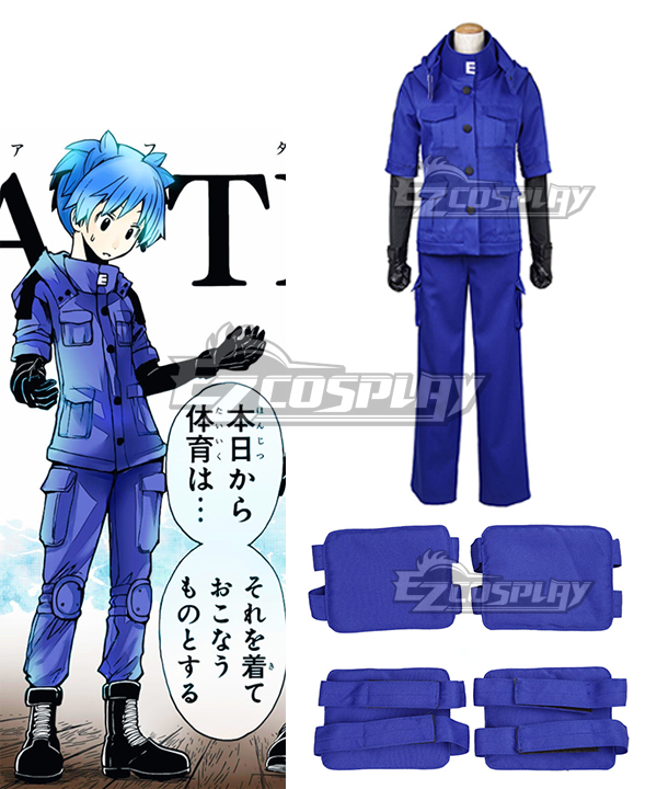 ITL Manufacturing Assassination Classroom Ansatsu Kyoushitsu Shiota Nagisa Blue Battle Suit Uniform Cosplay Costume