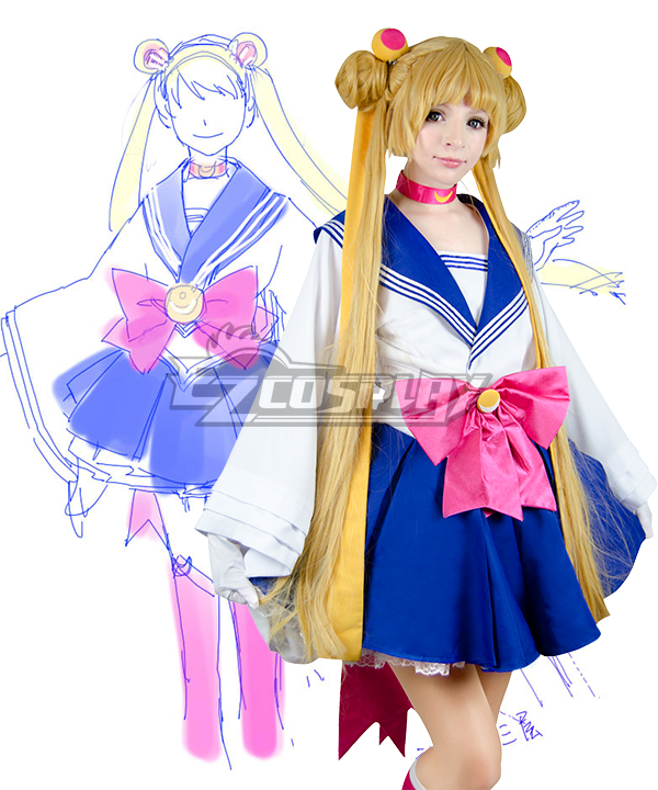 ITL Manufacturing Sailor Moon Tsukino Usagi Princess Serenity JK School Uniforms kimono Anime Style Cosplay Costume