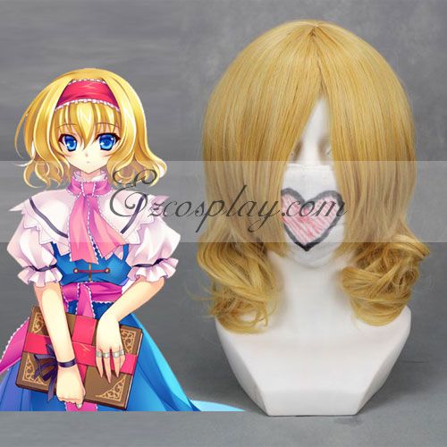 ITL Manufacturing Touhou Project  Alice Margatroid Light Yellow Cosplay Wig-021A