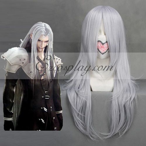 ITL Manufacturing Final Fantasy VII Sephiroth White Cosplay Wig-035D