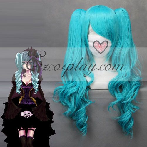 ITL Manufacturing Vocaloid Miku Blue Cosplay Wave Wig-044A