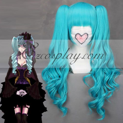 ITL Manufacturing Vocaloid Miku Full Bangs Blue Cosplay Wig-044B