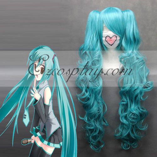 ITL Manufacturing Vocaloid Miku Blue Cosplay Wave Wig-045A