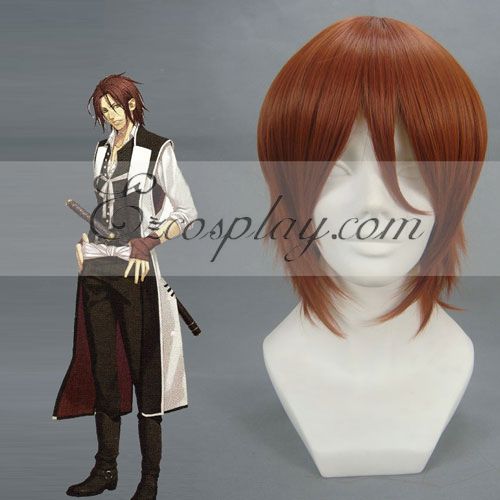 ITL Manufacturing Hakuouki Sanosuke Harada Red Brown Cosplay Wig-055A