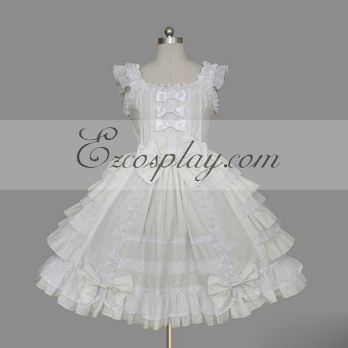 ITL Manufacturing White Gothic Lolita Dress -LTFS0100