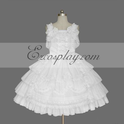 ITL Manufacturing White Gothic Lolita Dress -LTFS0102