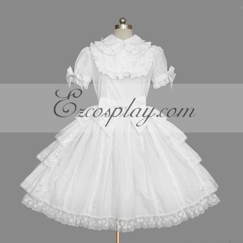 ITL Manufacturing White Gothic Lolita Dress -LTFS0115