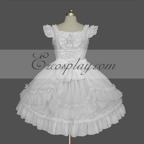 ITL Manufacturing White Gothic Lolita Dress -LTFS0130