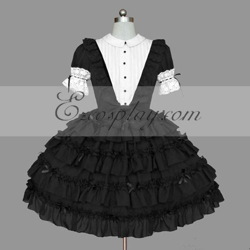 ITL Manufacturing Black Gothic Lolita Dress -LTFS0138