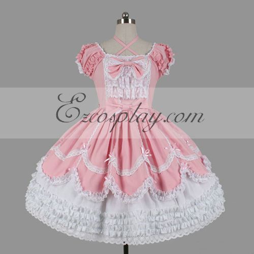 ITL Manufacturing Pink Gothic Lolita Dress -LTFS0143
