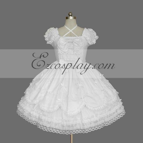 ITL Manufacturing White Gothic Lolita Dress -LTFS0145