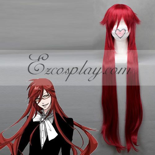 ITL Manufacturing Black Butler Grell Sutcliff Red Cosplay Wig-194A