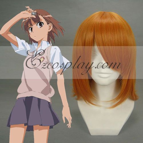 ITL Manufacturing Toaru Kagaku no Railgun Misaka Mikoto Orange Cosplay Wig-200A