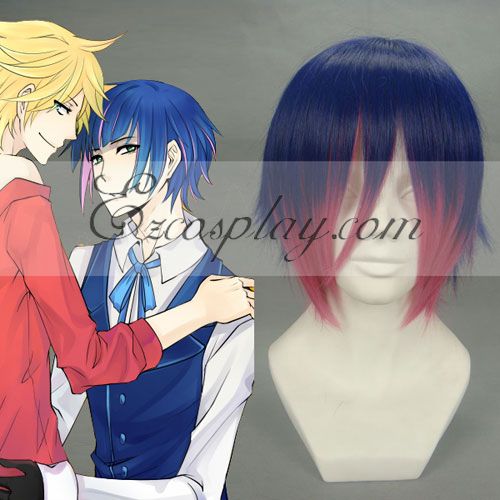 ITL Manufacturing Panty and Stocking with Garterbelt Stocking Dark Blue&Red Cosplay Wig-205A