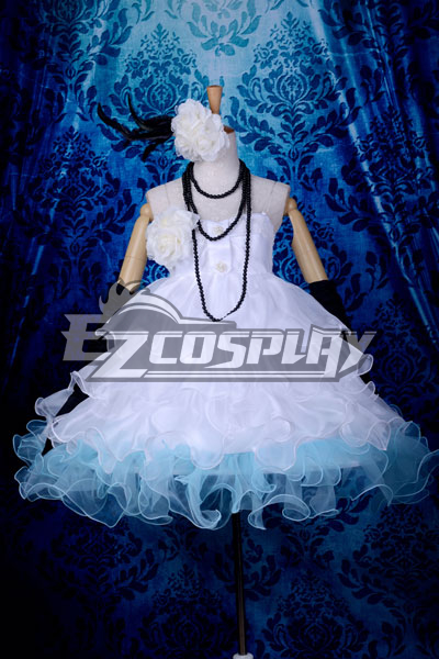 ITL Manufacturing Vocaloid Miku Small White Dress Loita Cosplay Anime Costume