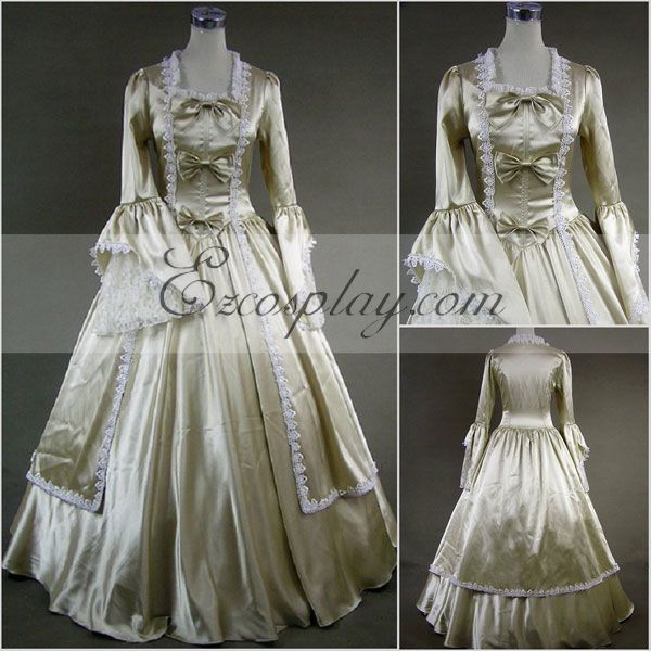 ITL Manufacturing Silvery  Long Sleeve Gothic Lolita Dress-LTFS0056
