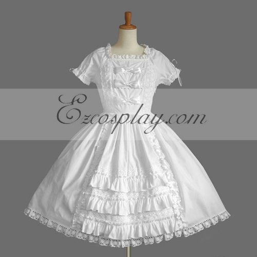 ITL Manufacturing White Gothic Lolita Dress -LTFS0072