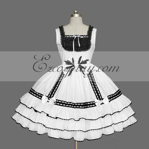 ITL Manufacturing White Gothic Lolita Dress -LTFS0075
