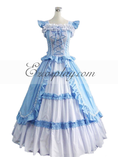 ITL Manufacturing Blue Sleeveless Gothic Lolita Dress-LTFS0008