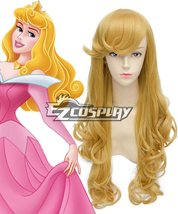 ITL Manufacturing Lacos Disney Sleeping Beauty Aurora Princess Long Wavy Blonde Style Cosplay Wig