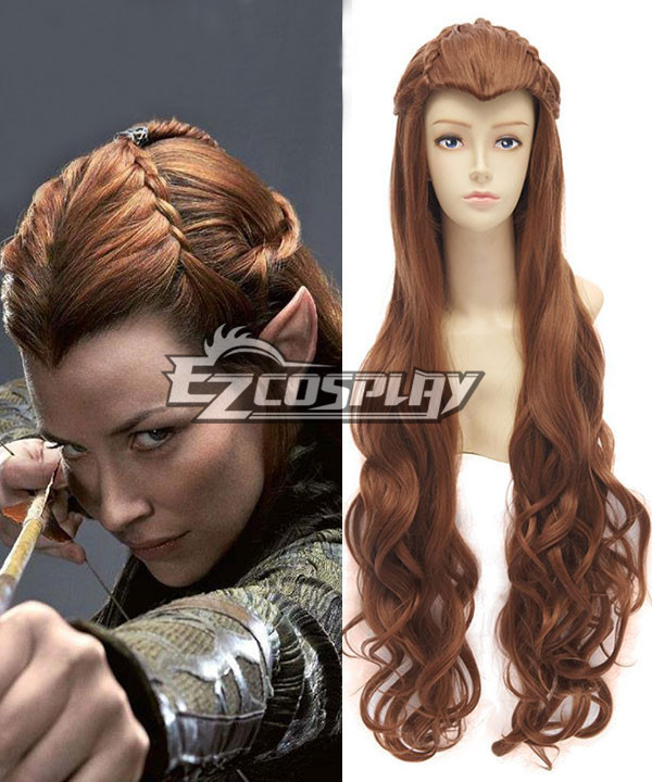 ITL Manufacturing Lord of the Rings / The Hobbit Elf Tauriel brown wavy cosplay wig