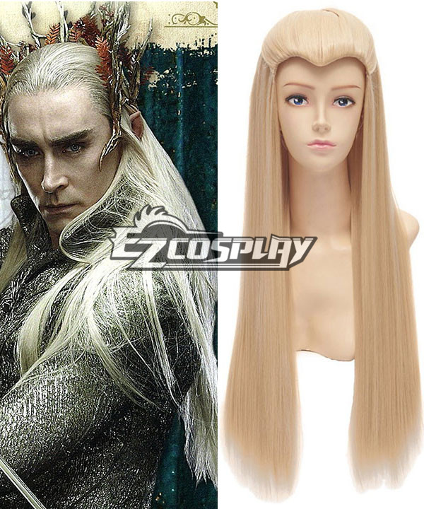 ITL Manufacturing The Lord Of The Rings Hobbit Thranduil Elvenking Blonde braid long cosplay wig