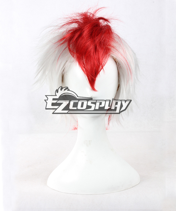ITL Manufacturing Short Hoozuki no Reitetsu Red white Mixed Anime Cosplay Wig -337A