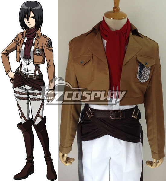 ITL Manufacturing Attack on Titan (Shingeki no Kyojin) Mikasa Ackerman Survey Crops Cosplay Costume