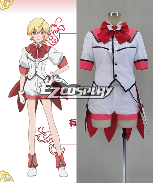 ITL Manufacturing Cute High Earth Defense Club LOVE! Yumoto Hokune Battle Lover Scarlet Cosplay Costume