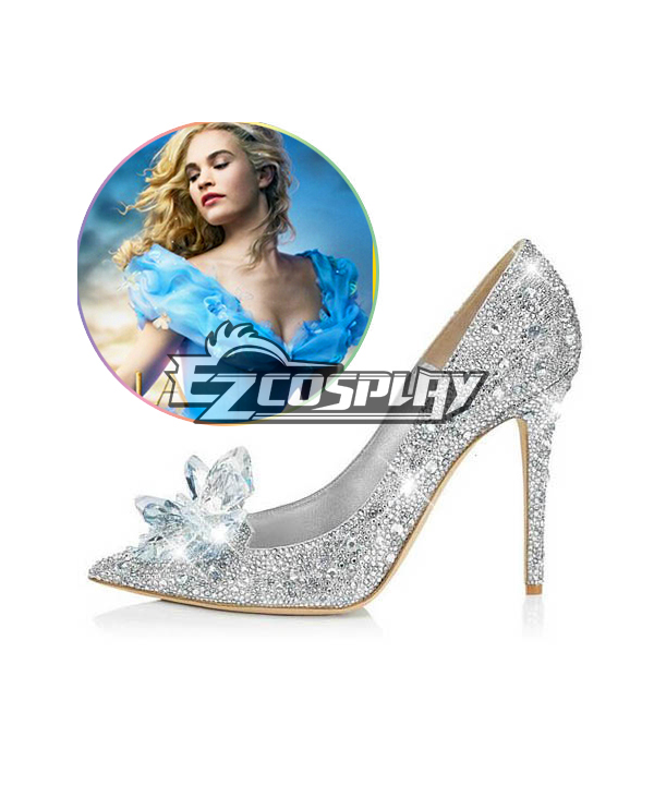 ITL Manufacturing 2015 New Fashion Cinderella High Heels Crystal Diamond Deluxe Cosplay Shoes
