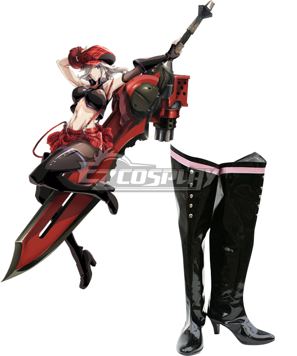 ITL Manufacturing God Eater Alisa Ilyinichna Omela Jinki Black Cosplay Shoes