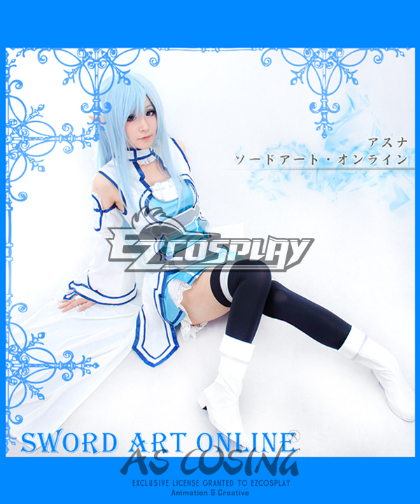 ITL Manufacturing Sword Art Online ALfheim Online SAO ALO Mother's Rosario Zekken Original Sword Skill OSS Yuuki Asuna White Cosplay Boots