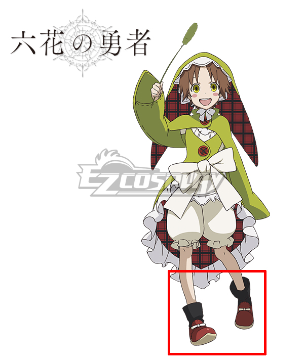 ITL Manufacturing Rokka Braves of the Six Flowers Rokka no Yusha Chamo Chamot Rosso Red Cosplay Shoes