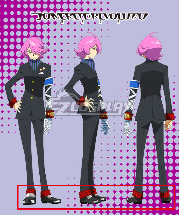 ITL Manufacturing Concrete Revolutio Konkuriito Reborutio Choujin Gensou Hitoyoshi Jirou Black Cosplay Shoes