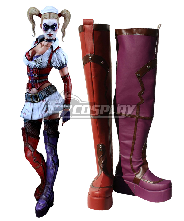 ITL Manufacturing Batman Harley Quinn Arkham City Cosplay Long Boots