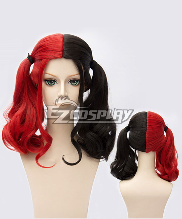 ITL Manufacturing DC Comics Batman Harley Quinn Black and Red Cosplay Wig