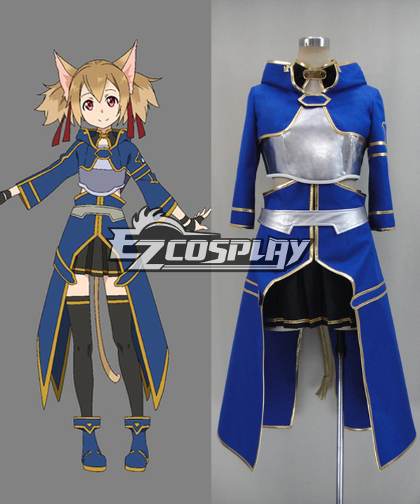 ITL Manufacturing Sword Art Online 2 (Gun Gale Online) Silica Blue Cosplay Costume
