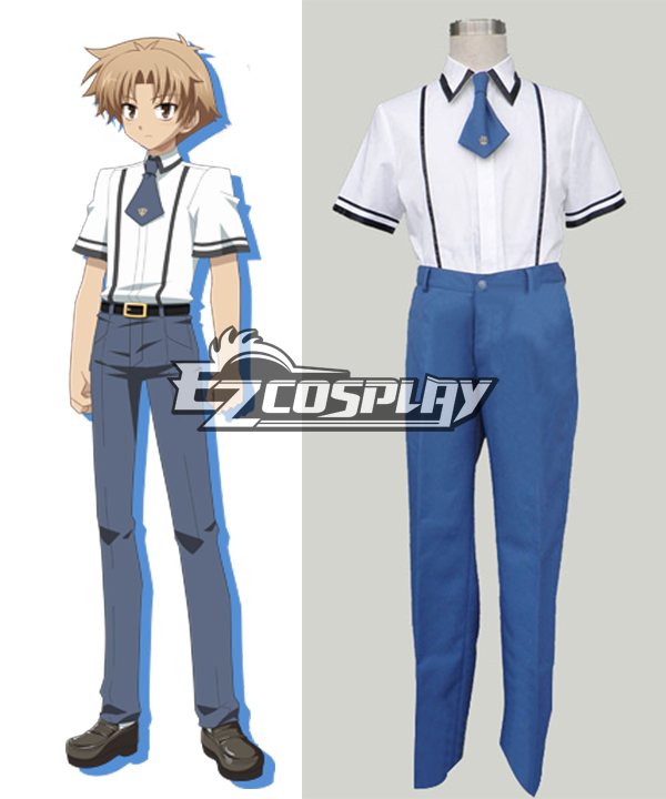 ITL Manufacturing Baka to Test to Boys' Summer School Uniform Cosplay Costume