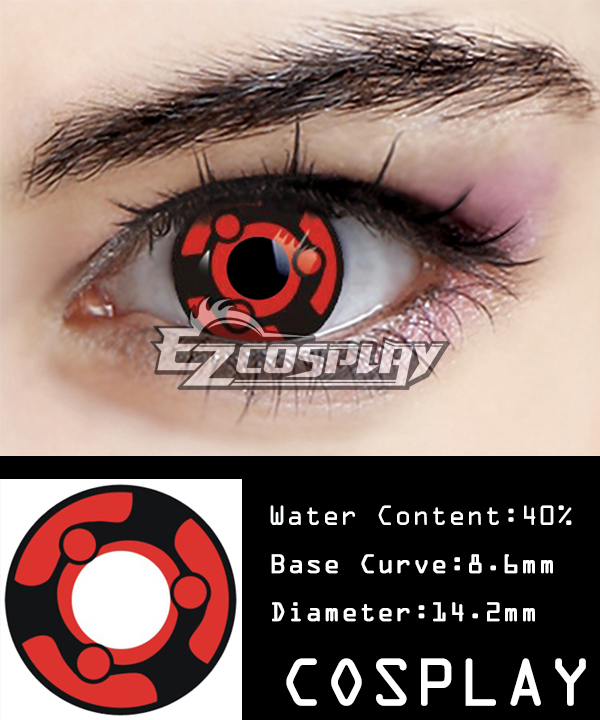 ITL Manufacturing Naruto Uchiha Madara Kaleidoscope write round eyes Cosplay Contact Lense