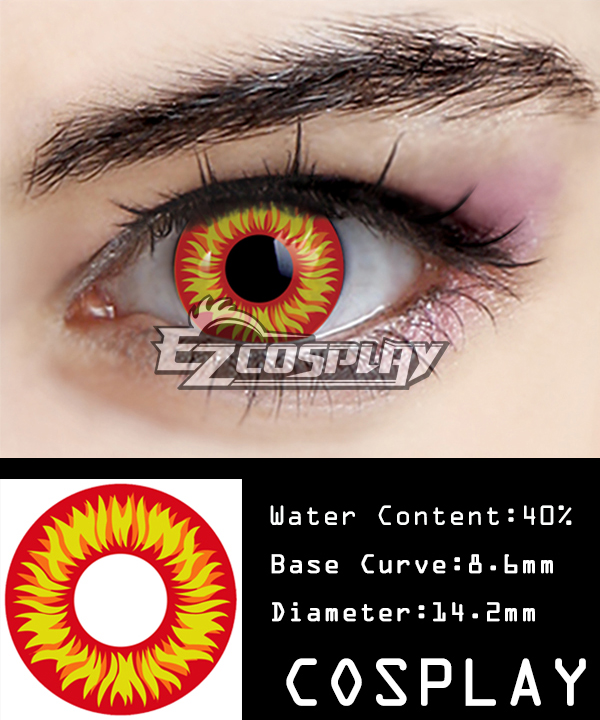 ITL Manufacturing Flame Red&Yellow Cosplay Contact Lense