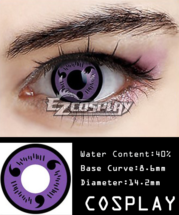 ITL Manufacturing Naruto Uchiha Madara Kaleidoscope Purple Write Round Eyes Cosplay Contact Lense