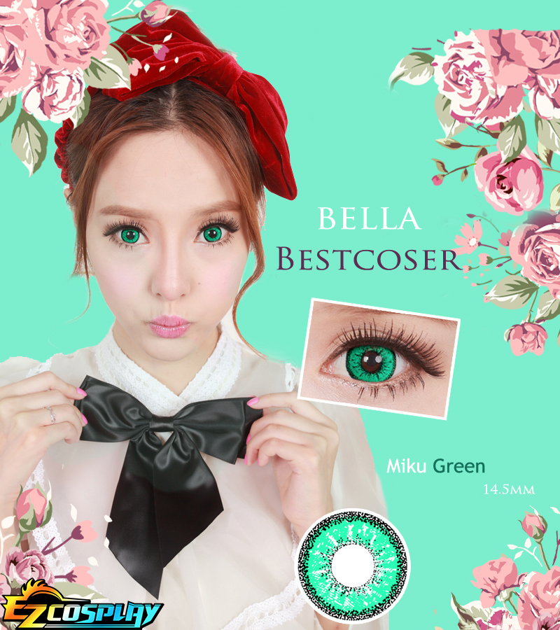 ITL Manufacturing Bella Eye Best Coser Vocaloid 2 Hatsune Miku Green Cosplay Contact Lense