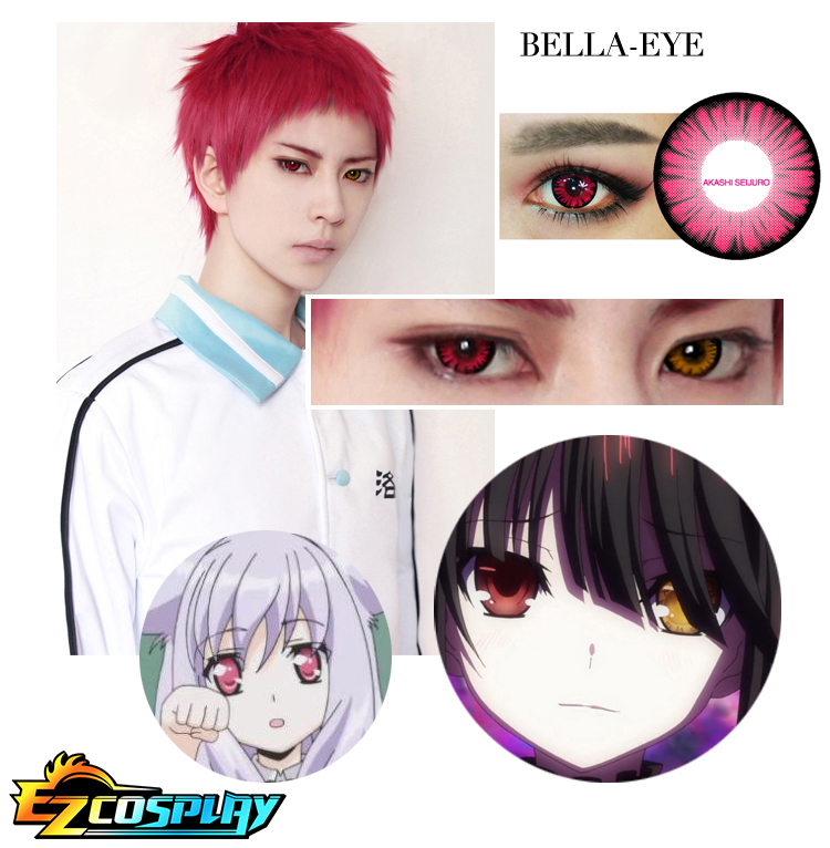 ITL Manufacturing Bella Eye Generation of Miracles Kuroko's Basketball Seijuro Akashi Mei Red Cosplay Contact Lense