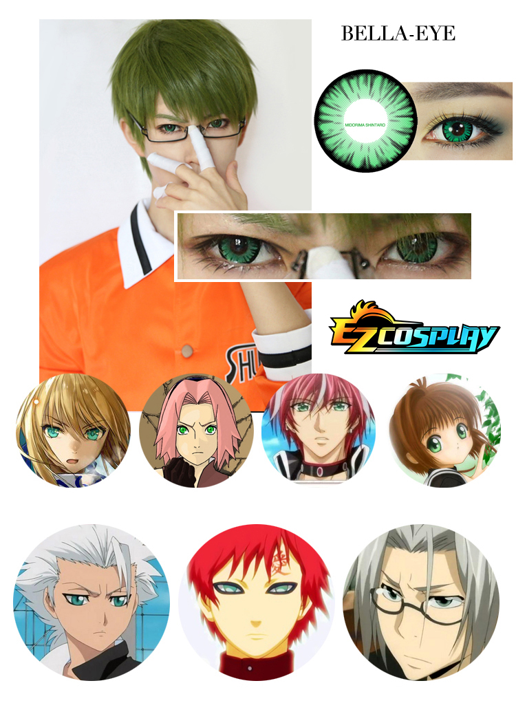 ITL Manufacturing Bella Eye Generation of Miracles Kuroko's Basketball Midorima Shintaro Green Cosplay Contact Lense