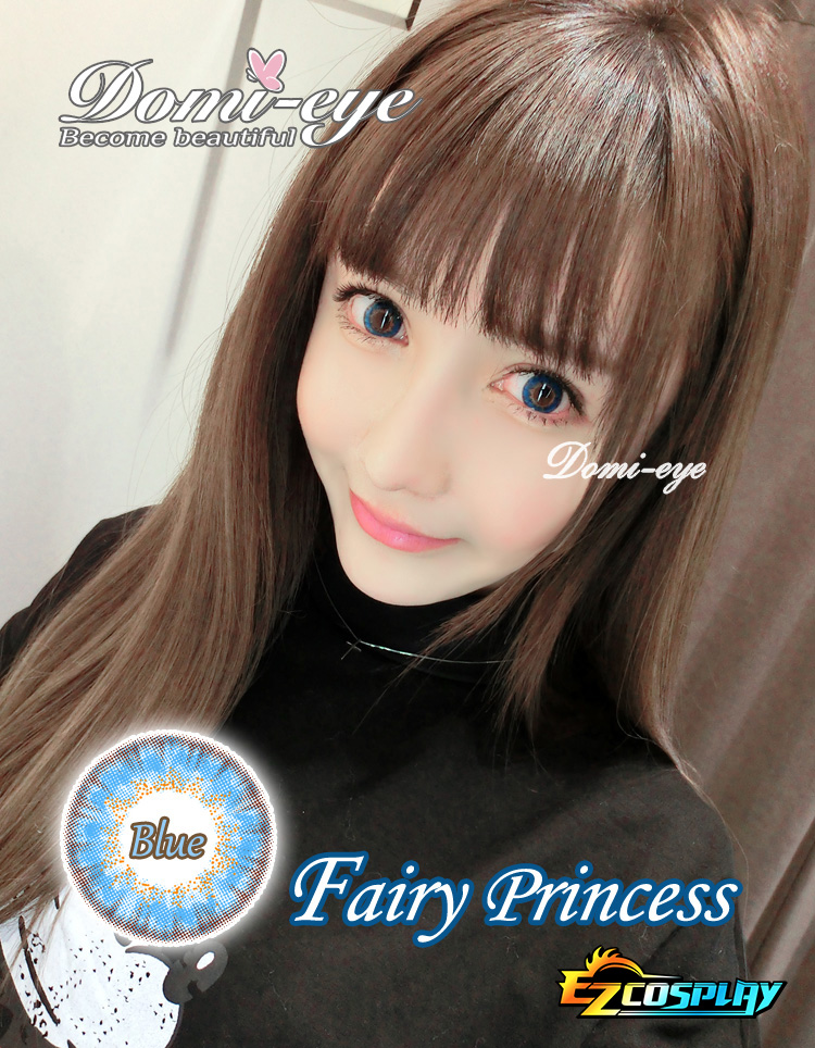 ITL Manufacturing Domi-Eye Princess  Flower Blue Cosplay Contact Lense