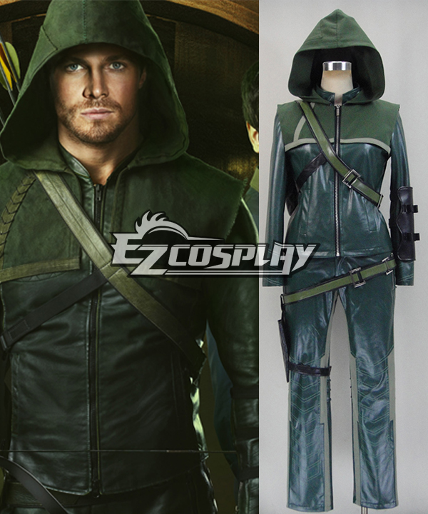 ITL Manufacturing Green Arrow Oliver Queen Leather Clothing Cosplay Costume
