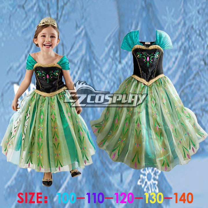 ITL Manufacturing Disney Frozen Enchanting Anna Cosplay Costume Coronation Childrenwear Dress