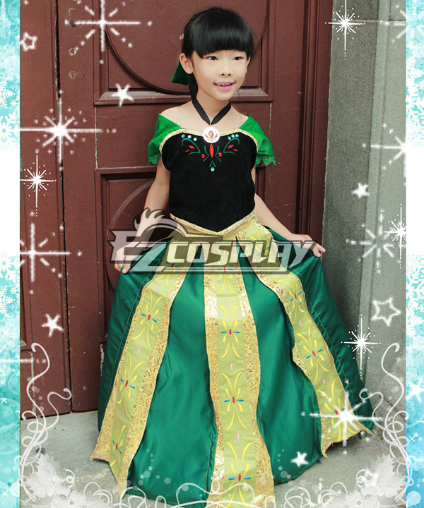 ITL Manufacturing Disney Frozen Anna Cosplay Costume Coronation Childrenswear Dress