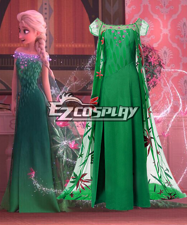 ITL Manufacturing Disney Frozen Fever Elsa Queen Birthday Party Dress Cosplay Costume