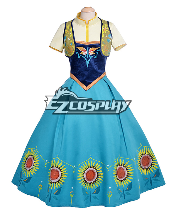 ITL Manufacturing 2015 Disney Frozen Fever Anna Birthday Gift Anna Dress Anna Fever Cosplay Costume
